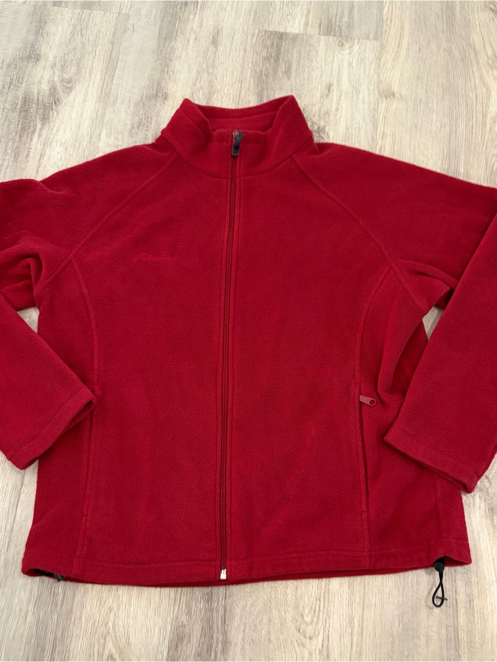 Columbia Fleece Fast Trek II Zip Up Jacket Women's XL Red Hiking Nature Outdoors